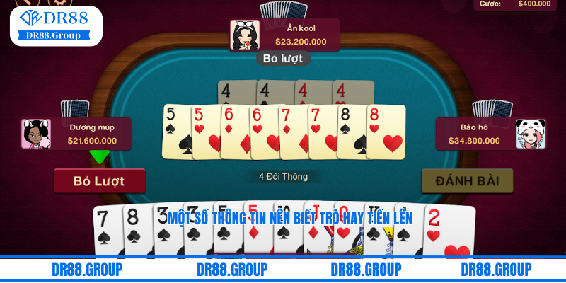 Một số thông tin cơ bản nên biết khi tham gia đánh tiến lên tại DR88