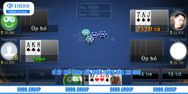 Bí kíp nhỏ mang đến chiến thắng đậm khi chơi xì tố